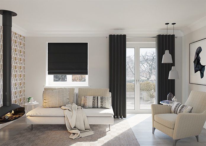 Ashbury, Jet - Twist&Fit Roman Blind - Image 9